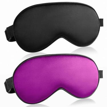 Imagem de Máscaras para dormir de seda para cochilos e descanso noturno