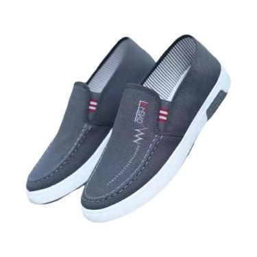 Imagem de Tênis Slip-On Masculino Respirável De Lona Para Jovens, Caminhada, Tên