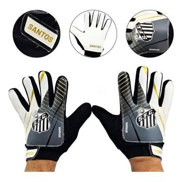 Imagem de Luva De Goleiro Infantil Oficial Santos - Trein Branco 5