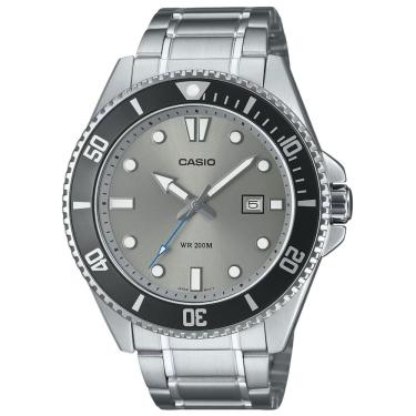 Imagem de Relógio Casio Masculino Ref: Mdv-107d-8avdf Duro Diver Prateado
