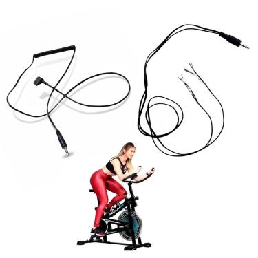 Imagem de Cabo Conector Sensor Roda Bicicleta Spinning Treino Aula Academia Musculaçao Estudio Treino Cardio Exercicio