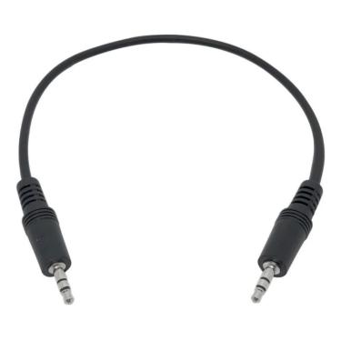 Imagem de Kit 2 Cabos Auxiliar P2 X P2 Macho 30cm Para celular