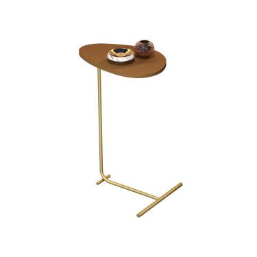 Imagem de Mesa De Apoio Sofa Organic Nature Pe Dourado - Moveis Jb