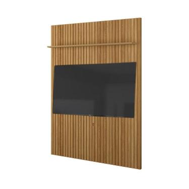 Imagem de Painel Ripado Bali - Mdf-mdp 1 Prateleira Freijó - Lukaliam Móveis