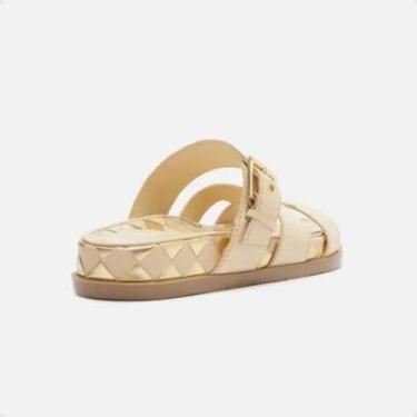 Imagem de Tamanco Feminino Papete Arezzo Dourado-Feminino
