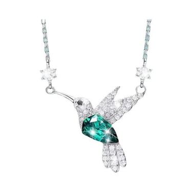 Imagem de Colar Feminino Com Pingente De Beija-flor De Zircônia Brilhante, Joia 