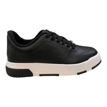 Imagem de Tenis Feminino Vizzano Casual Plataforma Amarração Básico 1455.100 Preto-Feminino