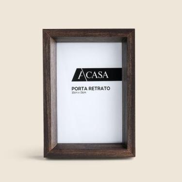 Imagem de Porta Retrato Pirâmide Madeira 10x15cm - ACASA