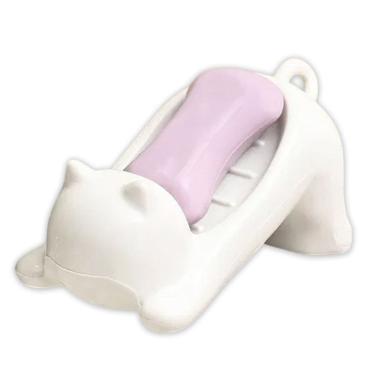 Imagem de Porta Sabonete Gatinho Saboneteira Gato Lavabo Banheiro Box Mesa Bancada Pia Divertido Enfeite Decoracao Multiuso