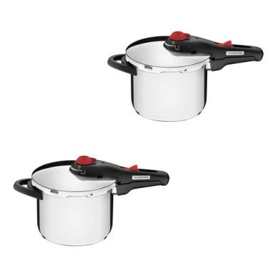 Imagem de KIT - Panela de pressão 6L Aço linha solar + Panela de pressão 6L Aço 