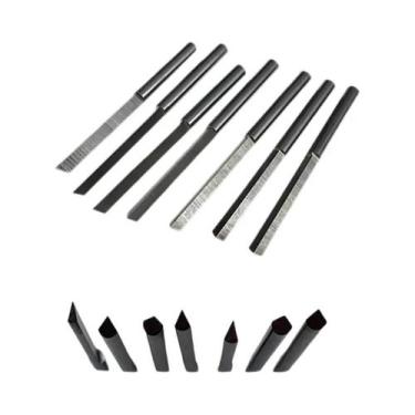 Imagem de Facas De Gravação Pneumáticas Em Aço Tungstênio 7 Peças 30-120 graus F