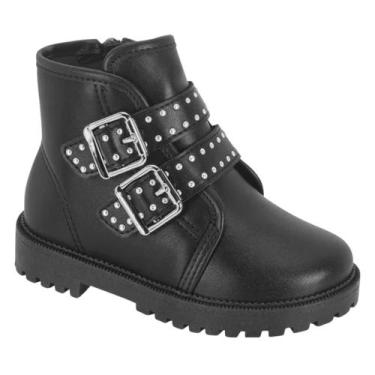 Imagem de Bota Coturno Infantil Menina Molekinha Lançamento 2126530 Cor:PretoTam