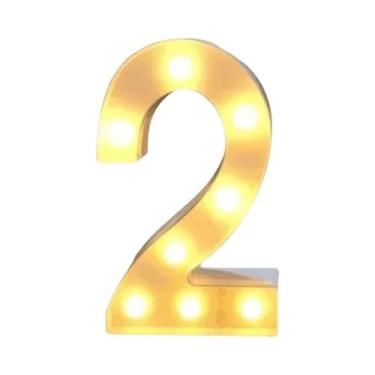 Imagem de Luz Noturna LED Luminosa Em Formato De Letra 16/22CM DIY Alfabeto Núme