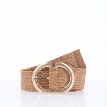 Imagem de Cinto de Elástico em Ráfia com Fivela Metalizada-Feminino