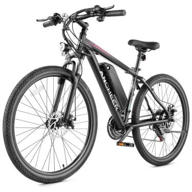 Imagem de ANCHEER Bicicleta Elétrica Motorizada 21 Velocidades e 3 Modos, 500W, Preta