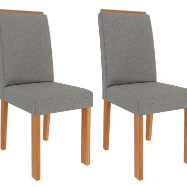 Imagem de Jogo 2 Cadeiras para Sala de Jantar Júlia Cinamomo/Grafite