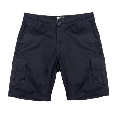 Imagem de Bermuda Passeio Back Wash Cargo Sarja Preta-Masculino