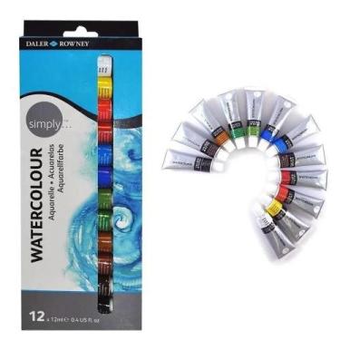 Imagem de Estojo de Tinta Aquarela Simply Daler Rowney C/ 12 Bisnagas - DALER & 