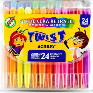 Imagem de Giz de Cera Retrátil Twist c/ 24 Cores - Acrilex