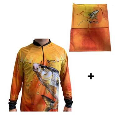 Imagem de Camisa de Pesca Proteção Solar UV Piapara + Bandana - Oficial da Pesca