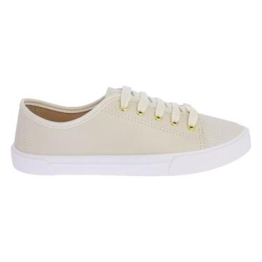 Imagem de Tenis Moleca Feminino Baixo Conforto Virgínia Moda Creme, Creme, 38
