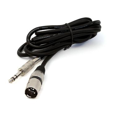 Imagem de Cabo P10 Para Xlr Macho Preto Estereo - 25 Metros