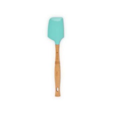 Imagem de ESPÁTULA LE CREUSET VÊNUS PRO GRANDE EM SILICONE CABO EM MADEIRA AZUL COOL MINT 93007604496000