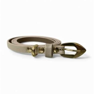 Imagem de Cinto Feminino em Couro Fino 002 Caramelo P-Feminino