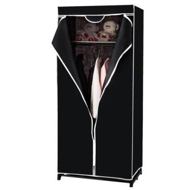 Imagem de Guarda Roupa Cabideiro Portatil Ziper Arara Organizador Prateleira Mul