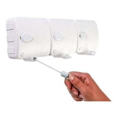 Imagem de Varal Retrátil Automático Modular 03 Peças com 6 Metros cada - Maxeb