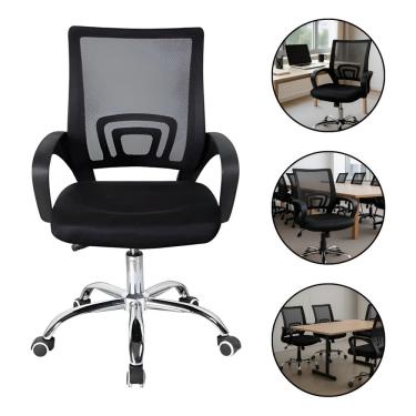 Imagem de Cadeira Escritorio Ergonomica Giratoria Altura Ajustavel Confortavel Estudos Casa Home Office Quarto Apoio Braços