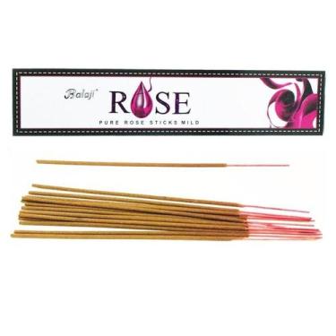 Imagem de Kit 2 Incensos Rose Pure Sticks Mild Balaji Massala