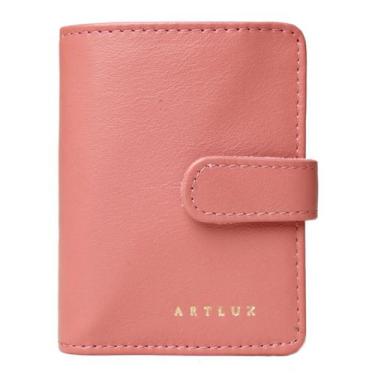 Imagem de Porta Cartão CNH em Couro Anti Furto Artlux 026 -, Rose