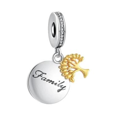Imagem de Pingente Árvore Genealógica Prata 925 Charm Mãe Pai Amor Eterno Para P