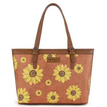 Imagem de Sacola Montana West Wrangler Sunflower Vegan Leather Brown