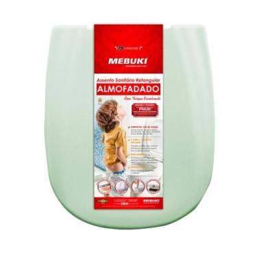Imagem de Assento Sanitário Almofadado Retangular Verde Vogue Plus Para Vaso Dec