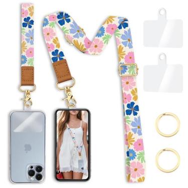 Imagem de Conjunto de cordão de telefone ajustável floral Yonlevres Body Strap
