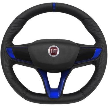 Imagem de Volante Esportivo Fiat Uno Fire Way 2001 a 2013 + Cubo - Poliparts, Az