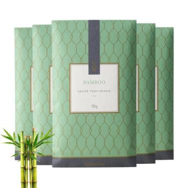 Imagem de Kit Sachês Perfumados Bamboo Via Aroma 10g  Aromatizador para Gavetas,