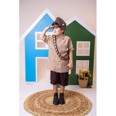 Imagem de Fantasia Junino Cangaceiro Arraia São João com chapeu Lampiao, 2, Brow