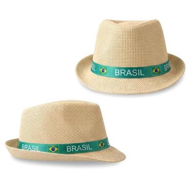 Imagem de Chapéu Fedora Panamá Clássico Para Torcedores Do Brasil Copa Do Mundo 