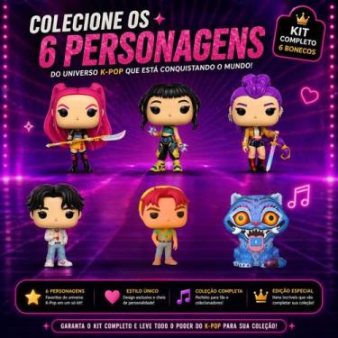 Imagem de Kit 6 Personagens Kpop Demons Hunter Bonecos Colecionáveis Estilo Pop 