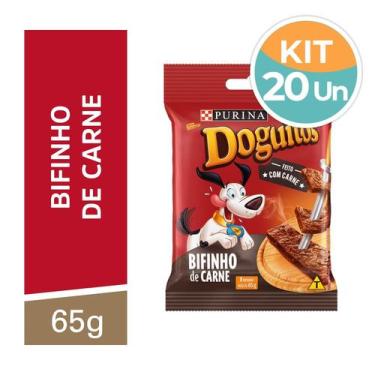 Imagem de Kit Petisco Doguitos Sabor Carne Cães 20un 65g - Purina