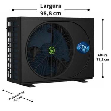 Imagem de Trocador De Calor Inverter Wi-fi Para Piscinas Th-75 75000 Btus Tiv - 