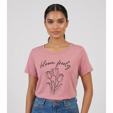 Imagem de Blusa Feminina em Malha Visco Infinita Cor Rosa, G, Rosa