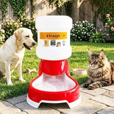 Imagem de Bebedouro Automatico Pet 6L Vermelho Grande Galao Caes Gatos - PET IN