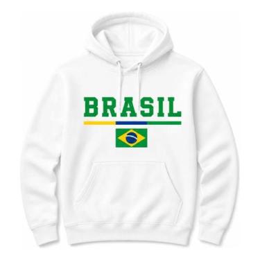 Imagem de Moletom Adulto 100% Algodao Brasil Copa Hexa Unissex Macio Confortavel