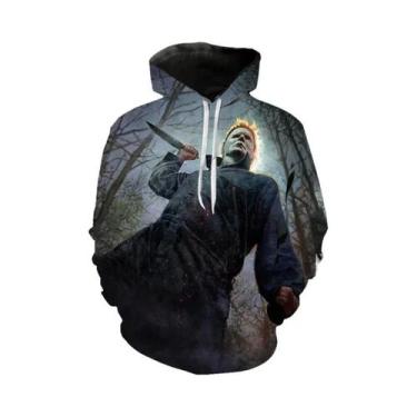 Imagem de Hoodie 3D De Halloween Horror Michael Myers Para Homens, Mulheres E Cr