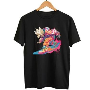 Imagem de Camiseta Masculina Básica Personagem Skatista Algodão Penteado Regular Fit Estilo Casua...