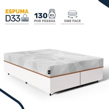 Imagem de Cama Box com Colchão de Espuma D33 Enrolado Sonno Full - Umaflex Queen 158cm